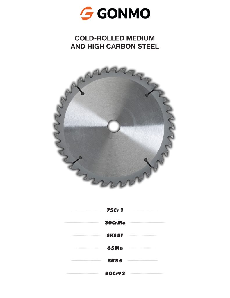 Gonmo/LY Steel saw-blade steel grades—75Cr1, 30CrMo, SKS51, 65Mn, SK85, 80CrV2.